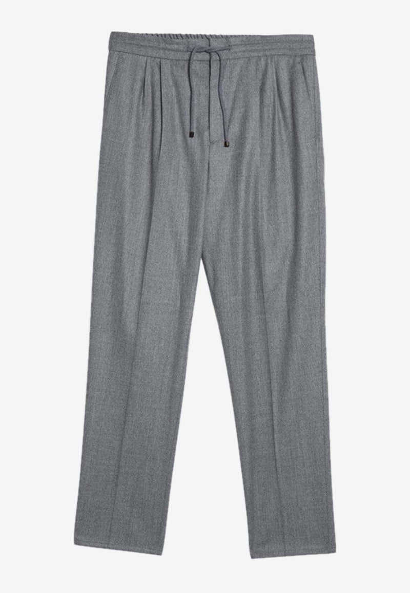 Straight-Leg Drawstring Pants