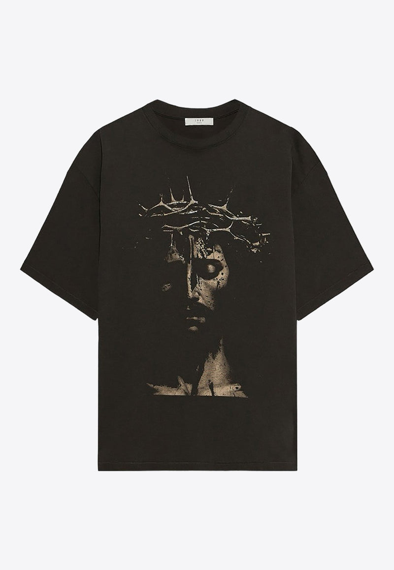 Jesus Print Crewneck T-shirt