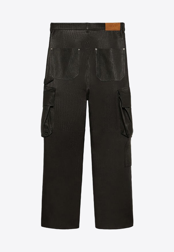 Intreccio Leather Cargo Pants