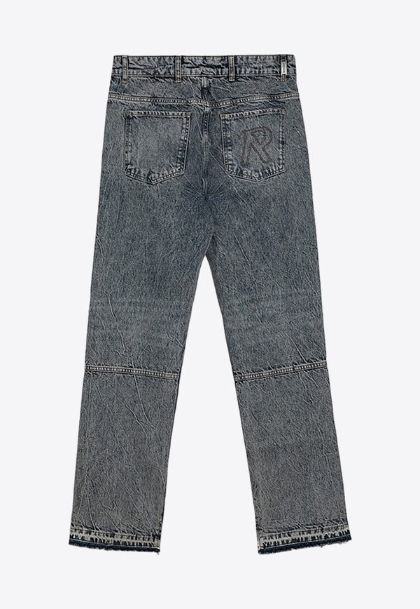 R2 Embroidered Washed Jeans