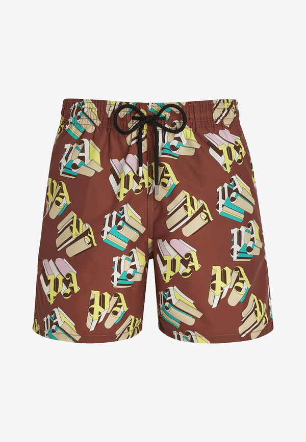 X Palm Angels Moorea 3D Monogram Swim Shorts