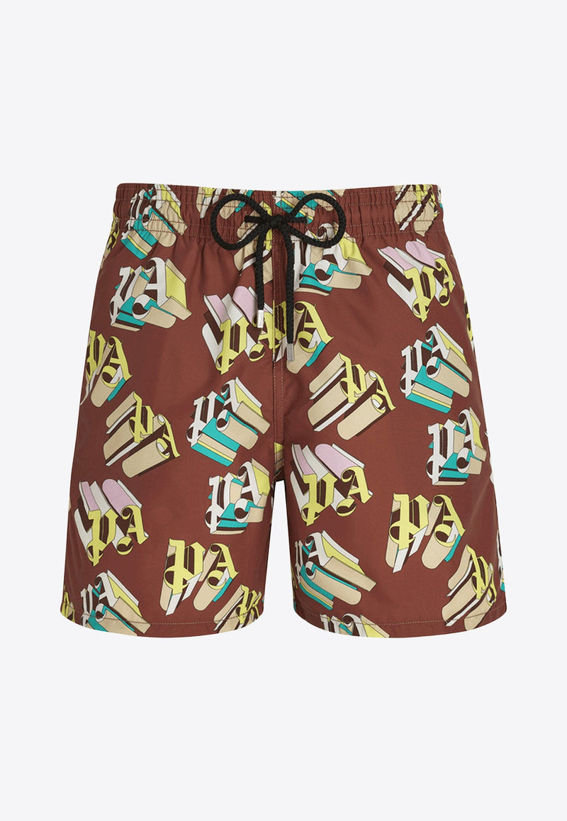 X Palm Angels Moorea 3D Monogram Swim Shorts