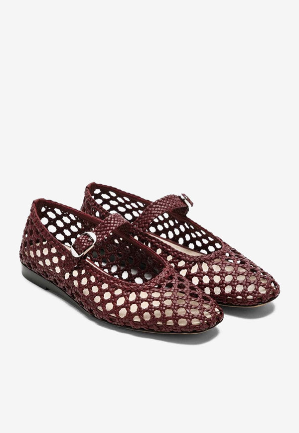 Mary-Jane Woven Ballet Flats