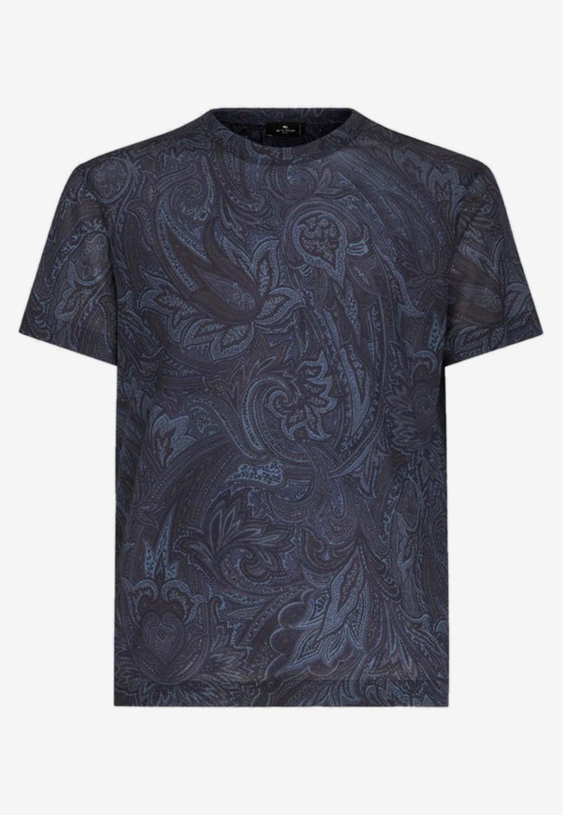 Paisley Print Short-Sleeved T-shirt