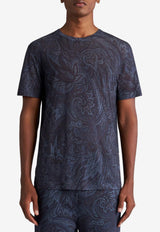 Paisley Print Short-Sleeved T-shirt