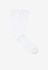 Logo Print Ribbed Socks