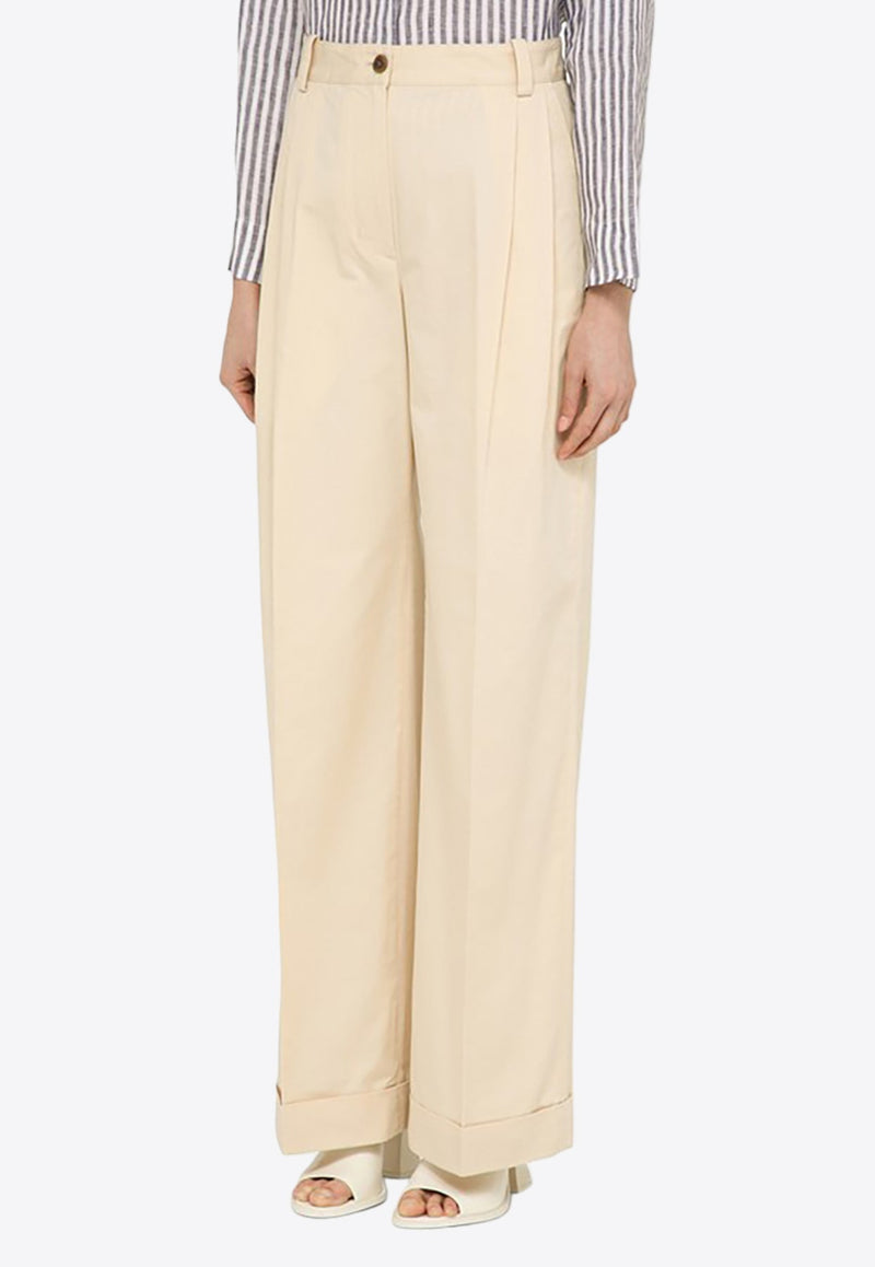 Pleated Straight Pants