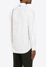 Long-Sleeved Poplin Shirt with Signature Stripes