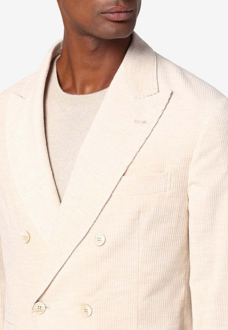 Corduroy Double-Breasted Blazer