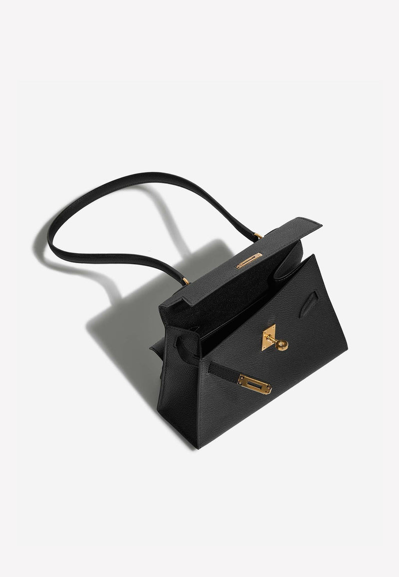 Mini Kelly 20 Dèsordre in Black Epsom Leather with Gold Hardware