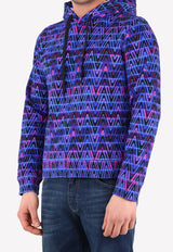 Optical Pattern Print Hoodie