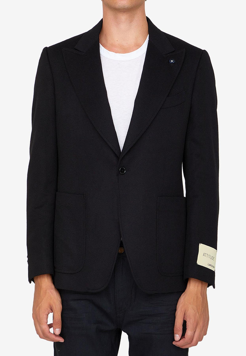 Single-Breasted Wool and Cashmere Blazer