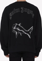 Broken Shark Print Sweatshirt
