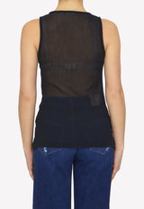 Semi-Sheer Sleeveless Top