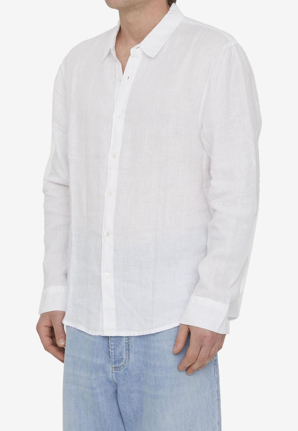 Long-Sleeved Linen Shirt