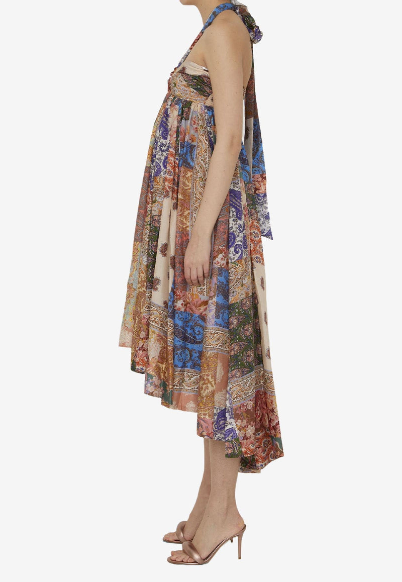 Devi Halter Patchwork Maxi Dress