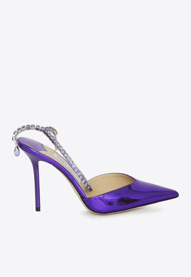 Saeda 100 Crystal-Embellished Pumps