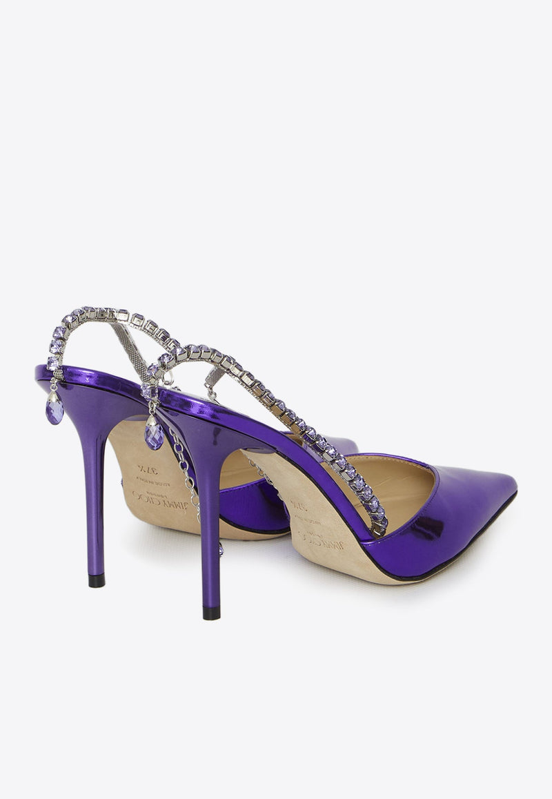 Saeda 100 Crystal-Embellished Pumps