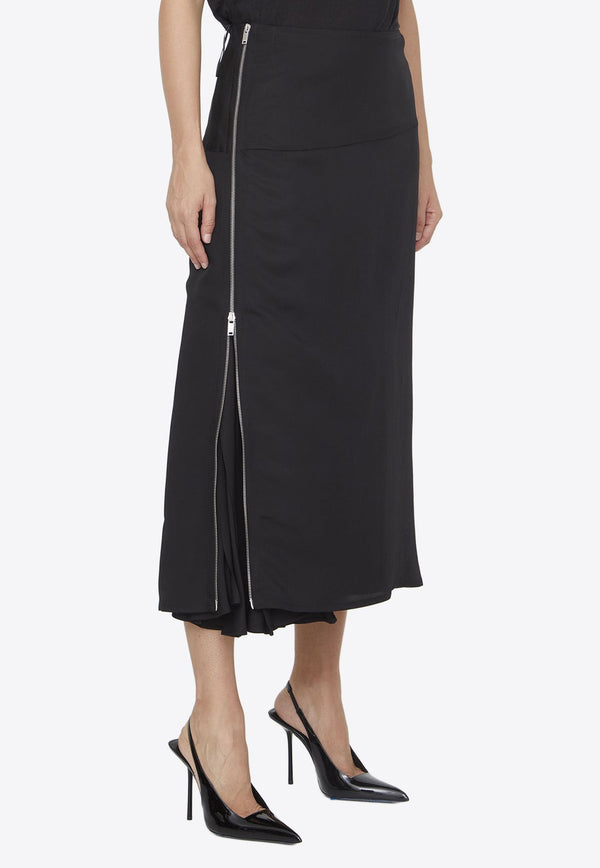 Zipped Midi Skirt