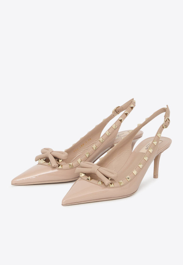 Rockstud 60 Bow Detail Slingback Pumps