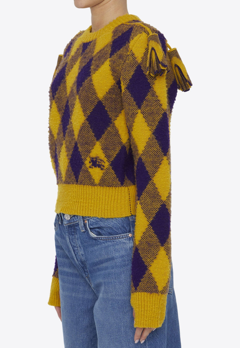 Argyle Crewneck Wool Sweater