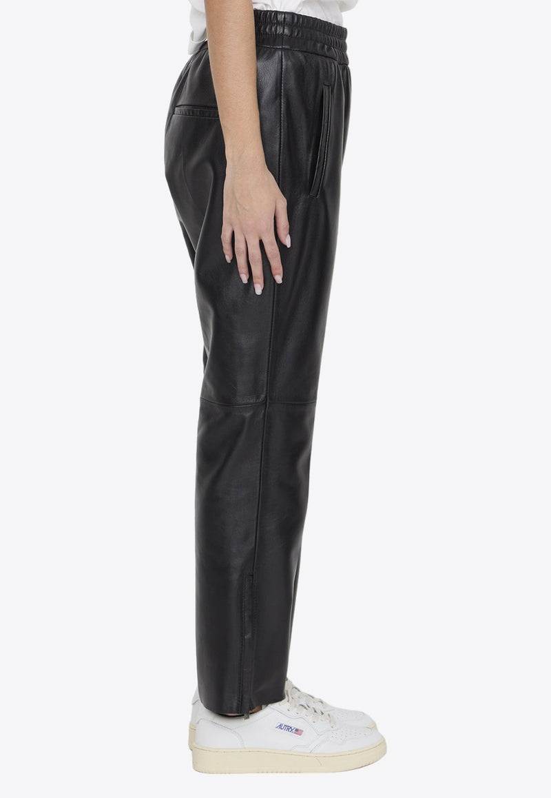 Essential Leather Straight Pants