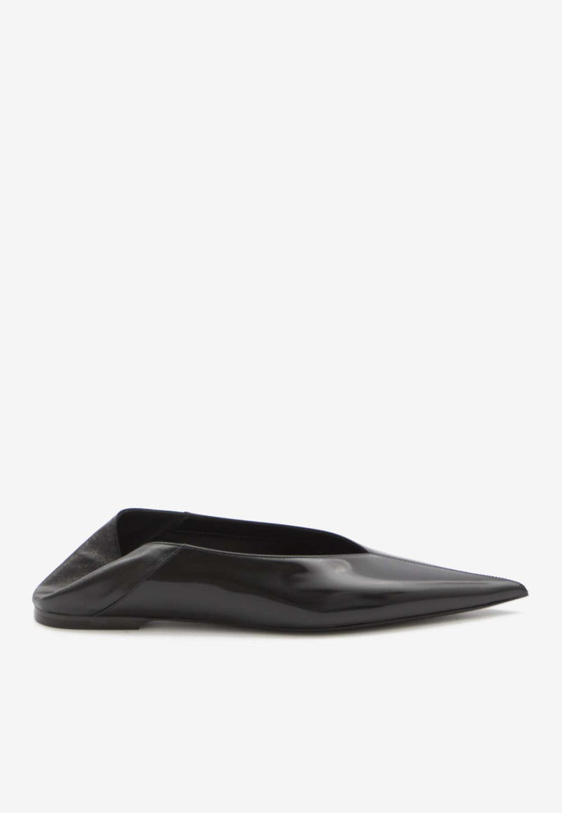 Nour Leather Pointed-Toe Flats
