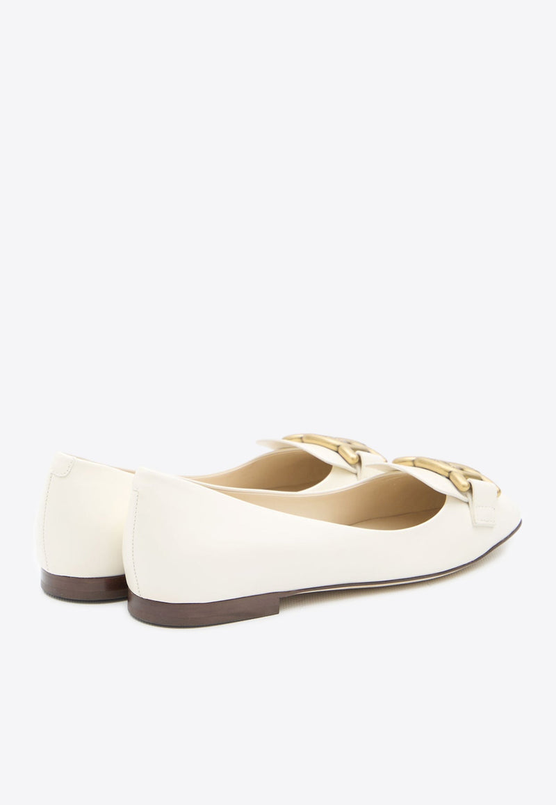 Kate Ballerina Flats in Leather