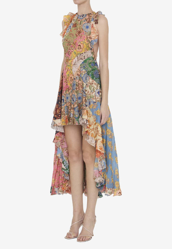 Junie Floral Patchwork Midi Dress