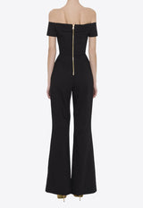 Off-Shoulder Crepe Jumpsuit