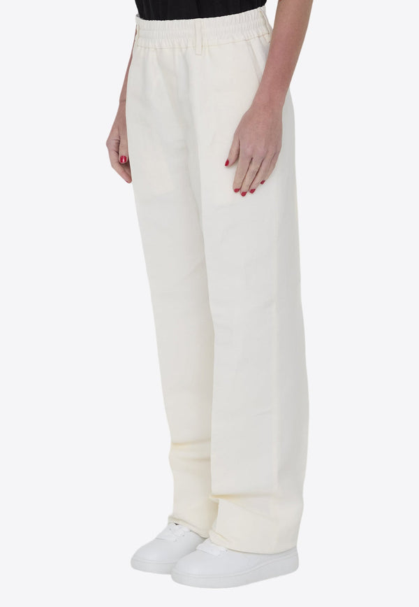 Straight-Leg Pressed Crease Pants