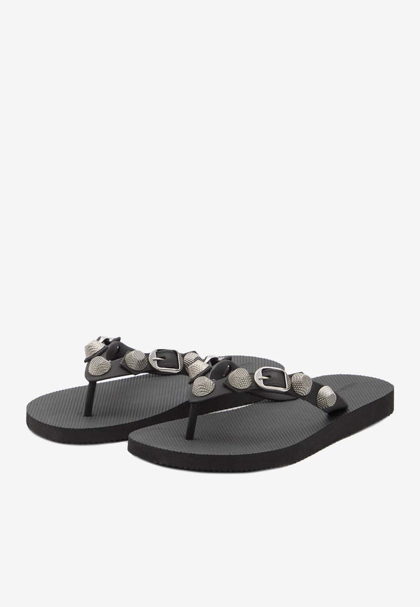 Cagole Studded Flip Flops