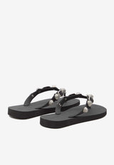 Cagole Studded Flip Flops