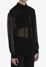 Semi-Sheer Long-Sleeved Shirt