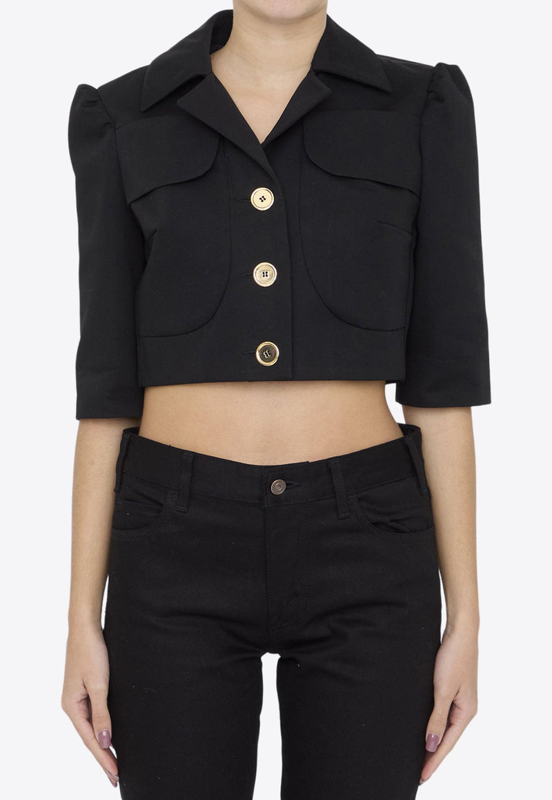 Single-Breasted Cropped Jacket