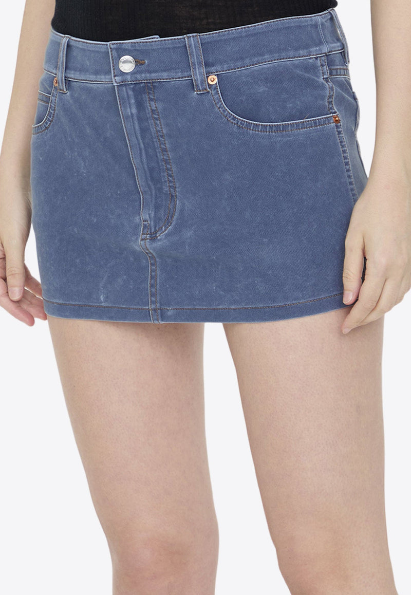 Trompe-L'oeil Denim Mini skirt