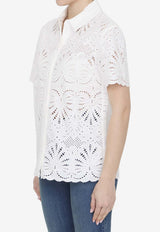 Sangallo Lace Short-Sleeved Shirt