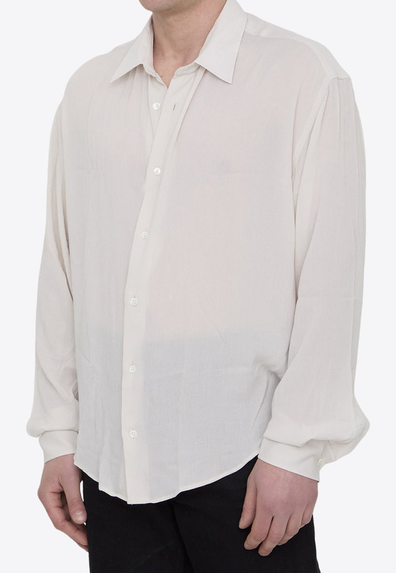 Logo Embroidered Button-Up Shirt