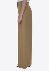 Senna Wide-Leg Wool Pants