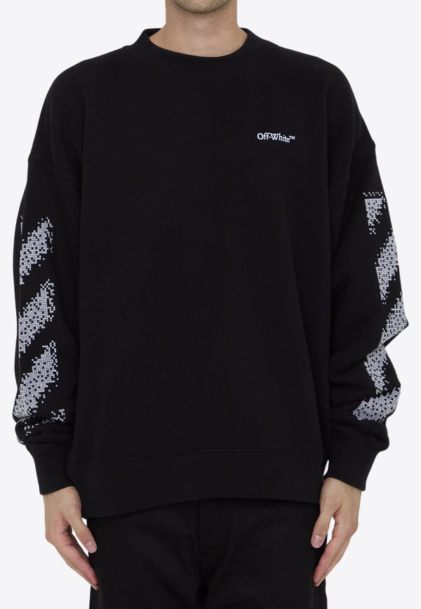 Pixel Diag Crewneck Sweatshirt