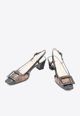 Belle Vivier 45 PVC Slingback Pumps