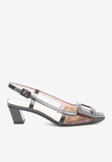 Belle Vivier 45 PVC Slingback Pumps