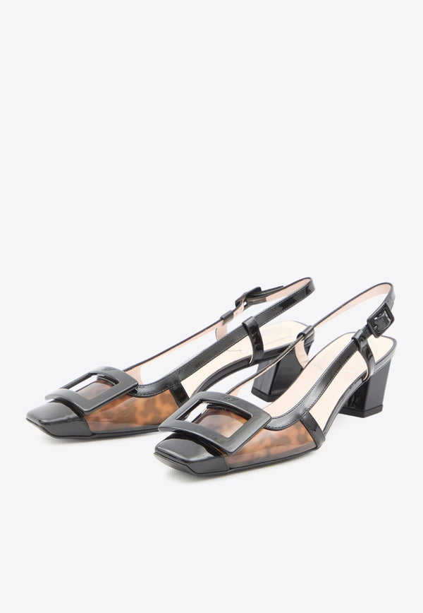 Belle Vivier 45 PVC Slingback Pumps