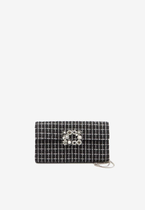 Efflorescence Checked Clutch Bag