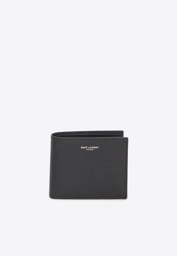 East/West Grained Leather Wallet