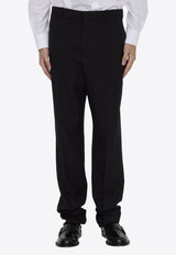 Straight-Leg Tailored Wool Pants