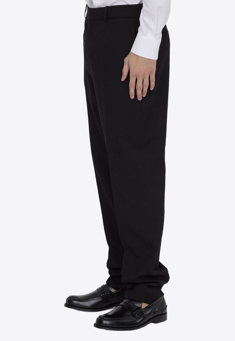 Straight-Leg Tailored Wool Pants