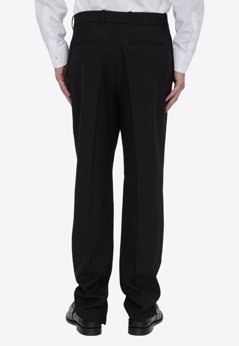 Straight-Leg Tailored Wool Pants