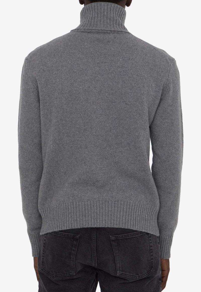 Roll-Neck Cashmere Blend Sweater