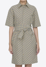 Checked Mini Shirt Dress